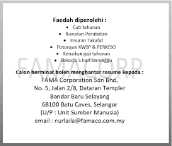 Situated in batu, this hotel is 2.5 mi (4 km) from selayang hospital and within 6 mi (10 km) of batu caves and forest research institute of malaysia. Jawatan Kosong Di Fama Melaka Lamaran U