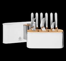 Stainless steel also presents a sharp image that can effectively blend or contrast with its surroundings. 24 Piece Stainless Steel Flatware Set With Chest Concorde Christofle
