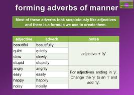 2.2 an adverb of manner cannot be put between a verb and its direct object. Adverbs Of Manner Mingle Ish