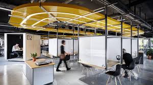 Hyundai S Fintech Workspace Blends The Highly Digital With The Highly Human Factory Interior Work Space Design