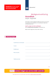 Er komen modelverklaringen op rijksoverheid.nl die een werkgever kan invullen. Https Www Knmvd Nl App Uploads 2021 01 Werkgeversverklaring Avondklok Voorbeeld Pdf