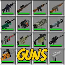 Pistol, shotgun, assault rifle, standard rifle, grenade launcher, bazooka, and minigun. Guns For Minecraft Apk