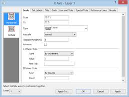 Help Online Origin Help The Scale Tab