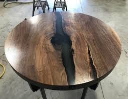 The glass top is always showing fingerprints, food and liquids get underneath the edges of the glass, and it always looks dirty. Epoxy Vs Glass Resin Furniture Wood Resin Table Urban Industrial Decor