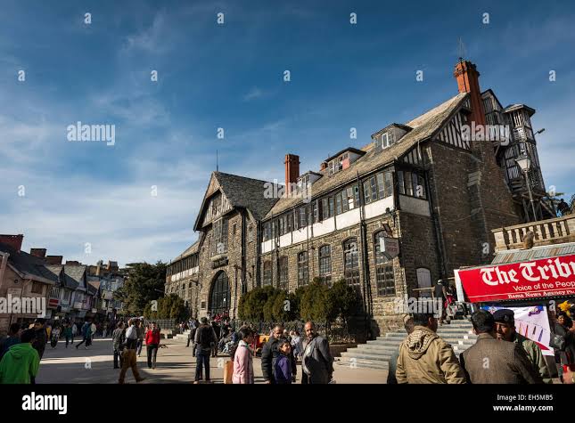 The old Victorian British Raj era Town Hall on The Mall, Shimla, Himachal Pradesh, India Stock Photo - Alamy