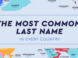 Tell us a bit about the character or person you'd like to name, and we'll suggest up to 100 names that fit his or her background. The Most Common Last Name In Every Country Netcredit Blog