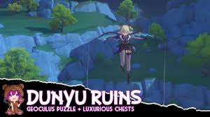 Genshin Impact How To Get Underwater Geoculus Dunyu Ruins Puzzle Luxurious Chests Youtube