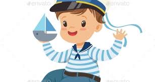 Smiling Boy Character Wearing A Sailor Costume Boy Character Sailor Costumes Boat Illustration