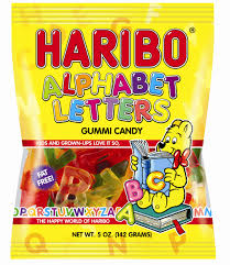 With haribo gummy alphabet letters challenge yourself, practice annunciating your abc's while munching on these yummy gummy alphabet letters. Haribo Alphabet Letters Candy 5 Oz Walmart Com Walmart Com