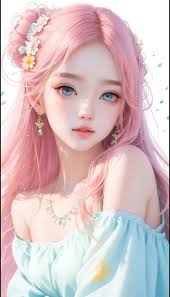 صور بنات انمي بلون وردي حسب الطلب