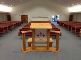 A Pulpit For Blunt Baptist Born Again Pews Church Furniture Church Interior Church Design