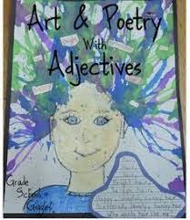 Teaching Adjectives Through Art And Poetry Grade School Giggles Teaching Adjectives Poetry Ideas Elementary Art