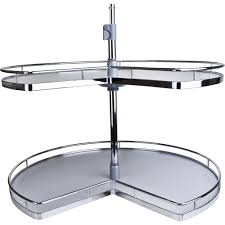 (there's a moving yellow band at the bottom of the page that has pictures and part lists.) Two Shelf Kidney Shape Chrome Plated Lazy Susan All Cabinet Parts