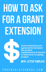 You can also refer to the numerous samples and templates which are readily available on the. How To Ask For A Grant Extension Proposalforngos