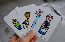 Diy Make A Happy Families Card Game Also Has A Printable Set For Personal Use Happy Families Card Game Family Card Games Family Cards