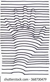Black and white drawings are very attractive to many people so this whole website is mainly based on pencil drawings for that very reason. 3d Hand Drawing Black White Stripes Stock Illustration 368730479
