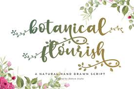 All of our files are in svg cuts png & jpg format so, our shapes are also the cuttest clipart and digital scrapbooking images available. Botanical Flourish A Natural Handwritten Font 681915 Handwritten Font Bundles