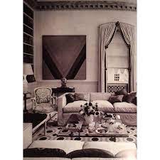 David Hicks Makeover Of Lord And Lady Londonderry S Hampstead Drawing Room 1965 Included White Tweed Curtain 18th Century Chairs Tweed Curtains Curtain Trim