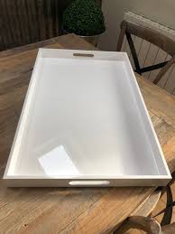 Shop for storage ottoman coffee table online at target. Large White Gloss Lacquered Rectangular Coffee Table Tray Etsy Ottoman Tray Large Ottoman Tray Rectangular Coffee Table