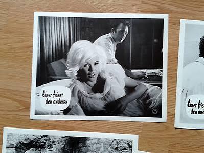 JAYNE MANSFIELD Dog eat dog 1964 - 7 German lobby cards CAMERON MITCHELL
