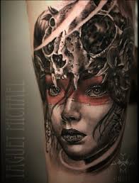 Black And Grey Tattoo Sleeve With Color Tattoos By Taguet Michael Inked Magazine Wolf Girl Tattoos Collar Bone Tattoo Tattoos