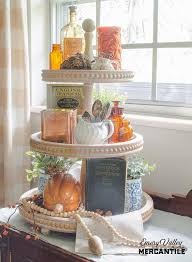 This charming tiered tray can be used to create a beautiful decorative centerpiece on your holiday table. Gabby 3 Tier Beaded Edge Wood Tray Stand Emory Valley Mercantile Tiered Tray Decor Tiered Tray Diy Tray Decor