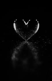 Black And White Broken Heart Aesthetic Shades Of Black Black Aesthetic Black Heart