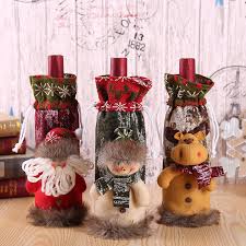 Christmas dinner and thanksgiving dinner are easily the two biggest meals you'll serve all year. Christmas Santa Snowman Elk Wool Blend Wine Bottle Apron Cover Wrap Xmas Dinner Party Table Decoration Brand New Buy At The Price Of 1 52 In Aliexpress Com Imall Com