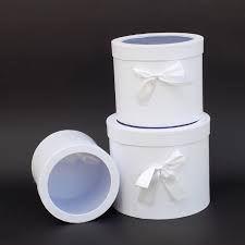Cutii Set 3 Cu Capac Transparent Alb Ambalaje Accesorii Florale