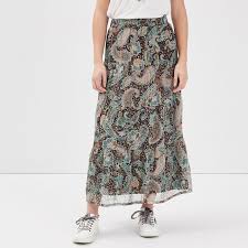 Vintage jupe longuette plissé robe longue robe plissée vert taille l femme. Jupe Longue Evasee Marron Fonce Femme Cache Cache