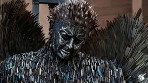 The knife angel project was launched in a bid to try reducing the knife crime in the uk, but the people responsible for the project say they won't release the monument unless all 43 police forces in uk. Knife Angel Sculpture Made Of Confiscated Weapons Unveiled In Liverpool Uk News Sky News