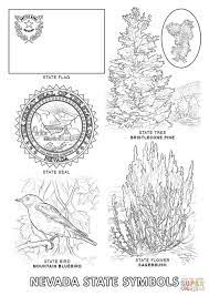 The design included the state's natural resources, gold and silver. Nevada State Symbols Super Coloring State Symbols Nevada Day Nevada State