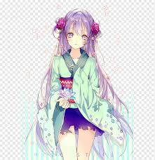 10 of the most popular anime characters (with green hair) those with softer shades of purple in their hair are usually gentle, cute characters. Purple Haired Anime Character Kimono School Uniform Anime U6b21u5143 Manga Japanese Girl Purple Comics Cg Artwork Png Pngwing