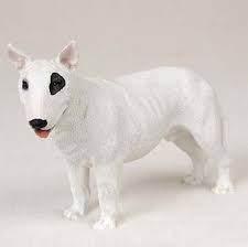 Black And White Bull Terrier Bull Terrier Figurine Hand Painted Collectible Statue In 2020 Dog Figurines Bull Terrier Doll House Pets