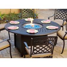 Outdoor propane fireplace allows you to enjoy the benefits of a fireplace when burning wood fuel is not a preference. Fleur De Lis Living Slavens 29 H X 60 W Aluminum Propane Outdoor Fire Pit Table With Lid Reviews Wayfair