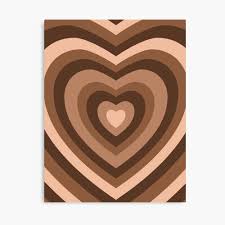 Saved by we heart it. Y2k Heart Brown Poster By Sabrinamerg Redbubble