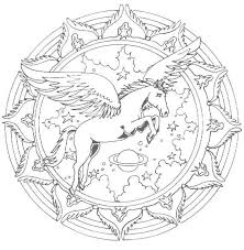 Mandala Licorne Mandala Mandalas Coloriage Coloriage Mandala Mandala A Colorier Coloriage