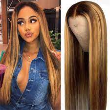 Rather than changing it altogether, in the way other colors do, the blonde simply acts as a powerful source of light, attracting sun rays. Amazon Com Ombre Human Hair Wig For Black Women Straight Colored Black And Brown Highlight Wig Honey Blonde Lace Front Wigs Octsun 150 Density 26in T Part Wigs Beauty