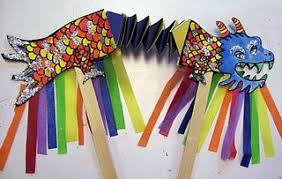 Art Dish Chinese Dragon Puppets Dragon Crafts Chinese Crafts Chinese New Year Crafts