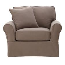 Home Decorators Collection Mayfair Linen Kayak Fabric Arm Chair 1640200820 Fabric Armchairs Arm Chairs Living Room Slipcovers For Chairs