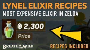 How To Cook Expensive Lynel Elixir Recipes Highly Profitable Zelda Breath Of The Wild Youtube Elixir Recipe Breath Of The Wild Legend Of Zelda Breath