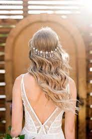Wedding Hair And Makeup Cost Wedding Hair Styles For Shoulder Length Hair Wedding Hair With Flowers Weddi Headpiece Hairstyles Hair Styles Boho Bridal Hair