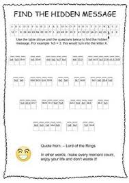 Hidden Mystery Math Message Hero Multiplication And Basic Facts Basic Facts Hidden Mystery Messages