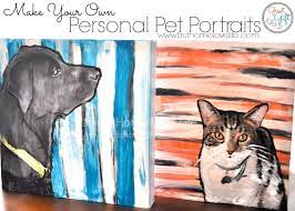 Paint Your Own Pet Portrait Using Mod Podge Pet Portraits Diy Pet Portrait Paint Your Pet