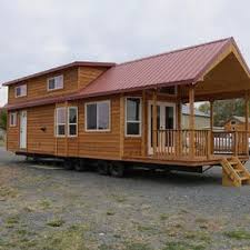 The Pacific Loft A 396 Sq Ft Park Model Home From Oregon Based Builder Rich S Portable Cabins Portable Cabins Park Model Homes Small Tiny House
