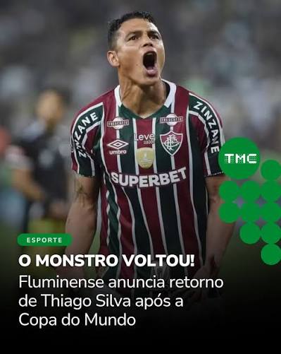 THIAGO SILVA EST&Aacute; DE VOLTA AO FLUMINENSE! O Fluminense anunciou o retorno  de Thiago Silva &agrave; equipe carioca. O zagueiro est&aacute; de volta para a terceira  passagem pelo Tricolor ap&oacute;s seis meses