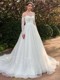 Women's beach wedding dresses for bride 2021 boho long lace bridal gowns for wedding yms041. Beading 3d Floral Appliques Off Shoulder Wedding Dress With Long Sleeves Off Shoulder Wedding Dress Dresses Wedding Dresses