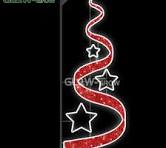 Christmas Pole Street Decoration LED 2D Motif Light for Event Christmas Decoration