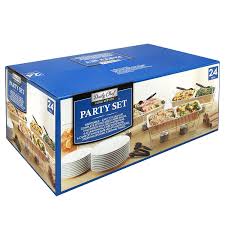 Member S Mark Party Set With Safe Heat Chafing Fuel 24 Pc Wedding Food Chef Party Chafing Dishes Party