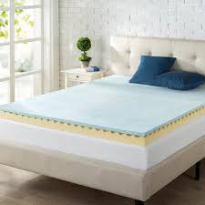 Zinus Swirl Gel Cooling 4 In Twin Memory Foam Mattress Topper Hd Swft 400t The Home Depot Memory Foam Mattress Topper Memory Foam Mattress Mattress